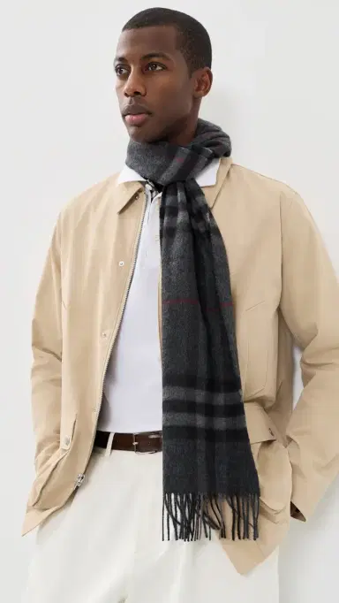Burberry Giant Check Cashmere Scarf | Thumbnail 3