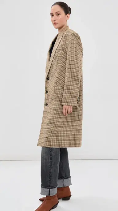 Tibi Menswear Tech Twill Tailored Midi Coat | Thumbnail 4