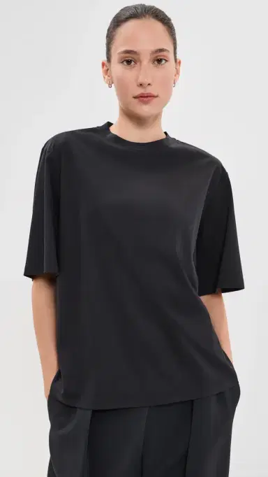 RÓHE Oversized Cotton Silk T-Shirt | Thumbnail 2