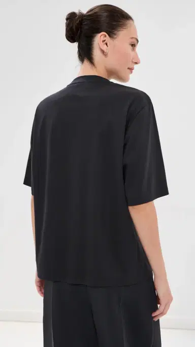 RÓHE Oversized Cotton Silk T-Shirt | Thumbnail 3