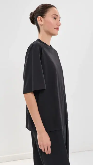RÓHE Oversized Cotton Silk T-Shirt | Thumbnail 4