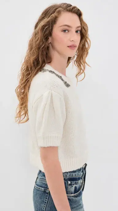Cinq à Sept Crystal Lace Millicent Cardigan | Thumbnail 4 Cinq à Sept Crystal Lace Millicent Cardigan | Thumbnail 4