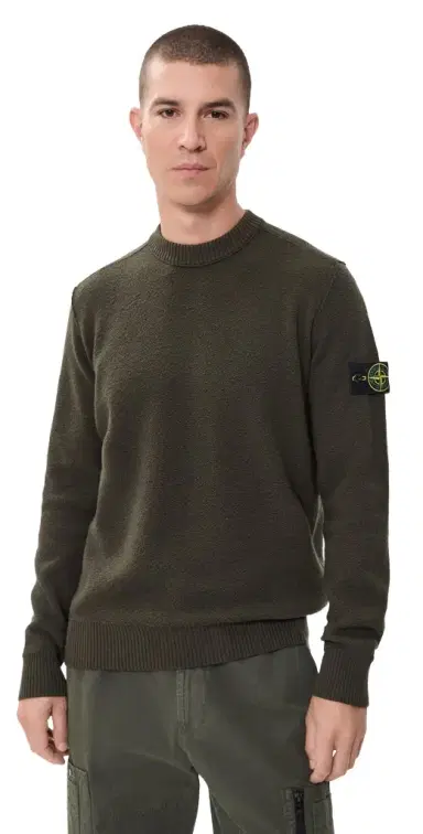 Stone Island Textured Stitch Crew Neck Sweater | Thumbnail 1 Stone Island Textured Stitch Crew Neck Sweater | Thumbnail 1