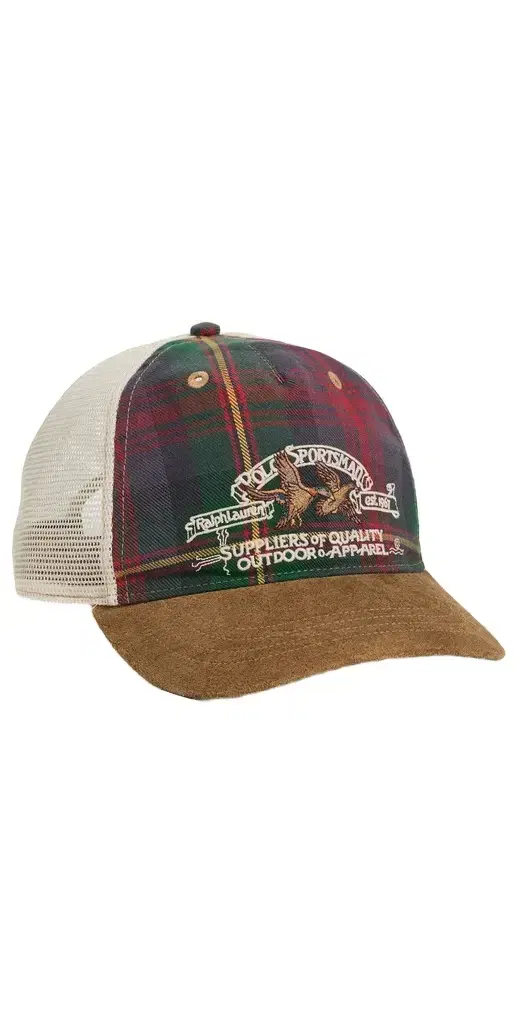 Polo Ralph Lauren Sueded Flannel Vintage Trucker Cap