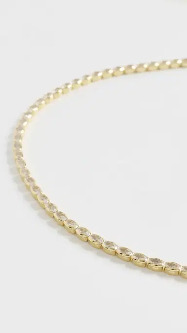 Shashi Marquise Bezel Tennis Necklace | Thumbnail 4