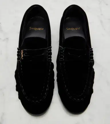 Saint Laurent Le Loafer velvet penny loafers | Thumbnail 4 Saint Laurent Le Loafer velvet penny loafers | Thumbnail 4