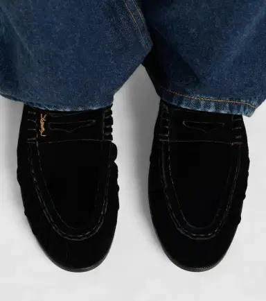 Saint Laurent Le Loafer velvet penny loafers | Thumbnail 6 Saint Laurent Le Loafer velvet penny loafers | Thumbnail 6