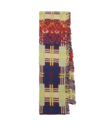 Dries Van Noten Checked fringed wool and alpaca-blend scarf | Thumbnail 1