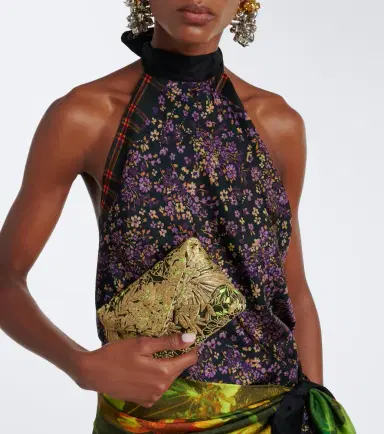 Dries Van Noten Small floral jacquard clutch | Thumbnail 5