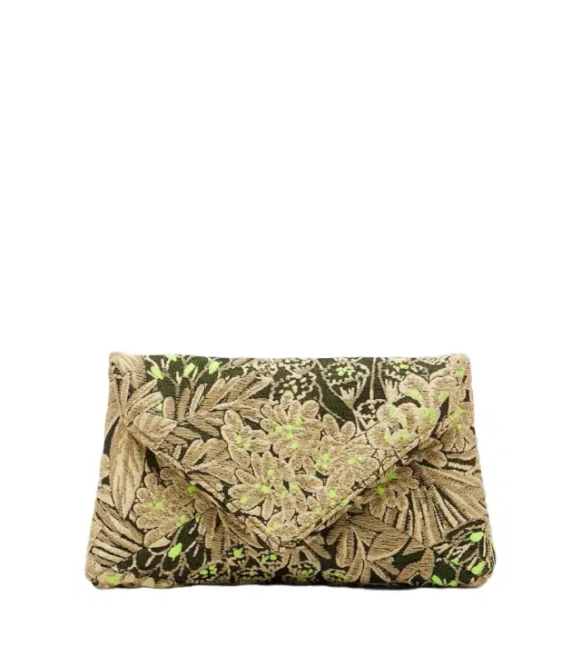 Dries Van Noten Small floral jacquard clutch