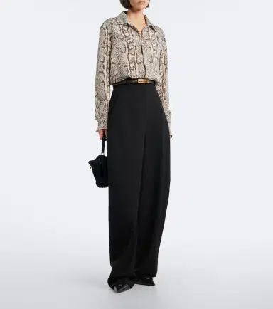 Balenciaga Wool barrel-leg pants | Thumbnail 4 Balenciaga Wool barrel-leg pants | Thumbnail 4