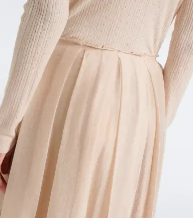 Vince Layered pleated midi skirt | Thumbnail 3