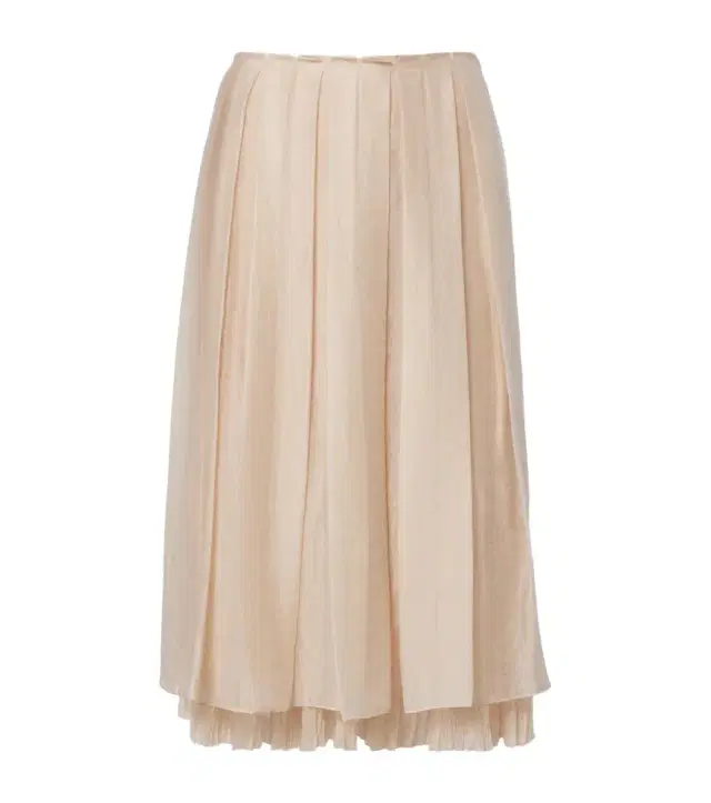 Vince Layered pleated midi skirt