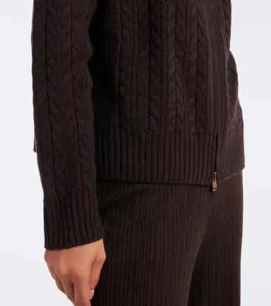AGNONA Cable-knit cashmere zip-up hoodie | Thumbnail 2 AGNONA Cable-knit cashmere zip-up hoodie | Thumbnail 2