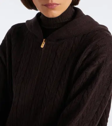 AGNONA Cable-knit cashmere zip-up hoodie | Thumbnail 6 AGNONA Cable-knit cashmere zip-up hoodie | Thumbnail 6