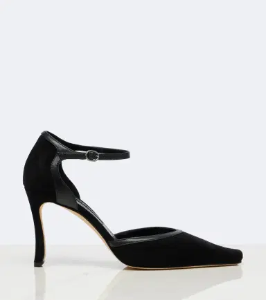 Manolo Blahnik Armelia leather-trimmed suede pumps | Thumbnail 3 Manolo Blahnik Armelia leather-trimmed suede pumps | Thumbnail 3