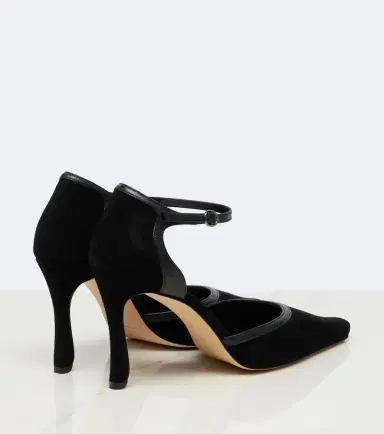 Manolo Blahnik Armelia leather-trimmed suede pumps | Thumbnail 4 Manolo Blahnik Armelia leather-trimmed suede pumps | Thumbnail 4