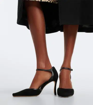 Manolo Blahnik Armelia leather-trimmed suede pumps | Thumbnail 5 Manolo Blahnik Armelia leather-trimmed suede pumps | Thumbnail 5
