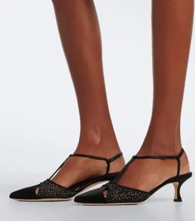 Manolo Blahnik Turgimodla satin slingback pumps | Thumbnail 5 Manolo Blahnik Turgimodla satin slingback pumps | Thumbnail 5