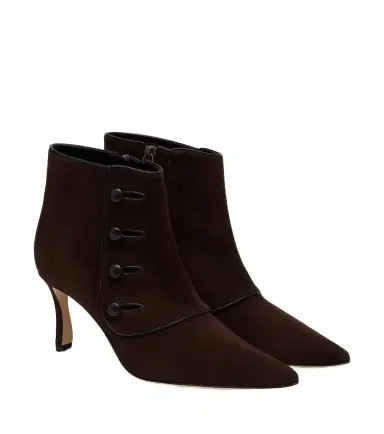 Manolo Blahnik Vivés suede ankle boots | Thumbnail 1 Manolo Blahnik Vivés suede ankle boots | Thumbnail 1