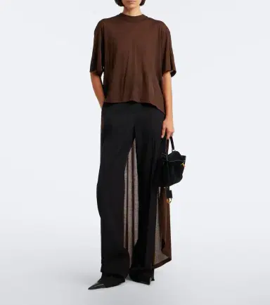 Balenciaga Asymmetric cotton-blend jersey T-shirt | Thumbnail 2 Balenciaga Asymmetric cotton-blend jersey T-shirt | Thumbnail 2