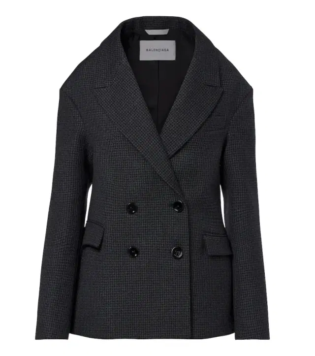 Balenciaga Houndstooth double-breasted wool jacket