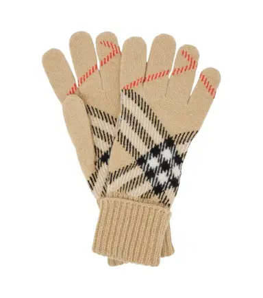 Burberry Check cashmere-blend gloves | Thumbnail 1 Burberry Check cashmere-blend gloves | Thumbnail 1