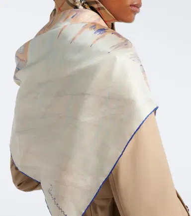 Burberry Printed silk twill scarf | Thumbnail 5 Burberry Printed silk twill scarf | Thumbnail 5