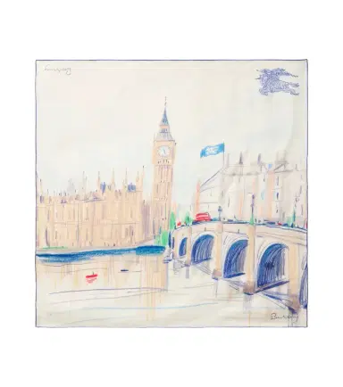 Burberry Printed silk twill scarf | Thumbnail 1 Burberry Printed silk twill scarf | Thumbnail 1