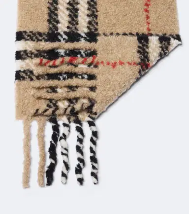 Burberry Check alpaca and wool bouclé scarf | Thumbnail 3