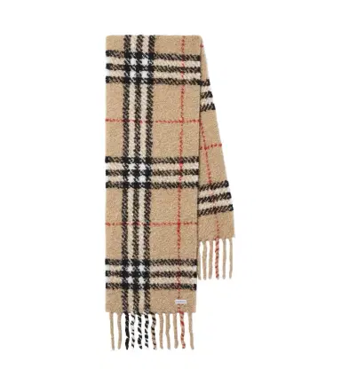 Burberry Check alpaca and wool bouclé scarf | Thumbnail 1