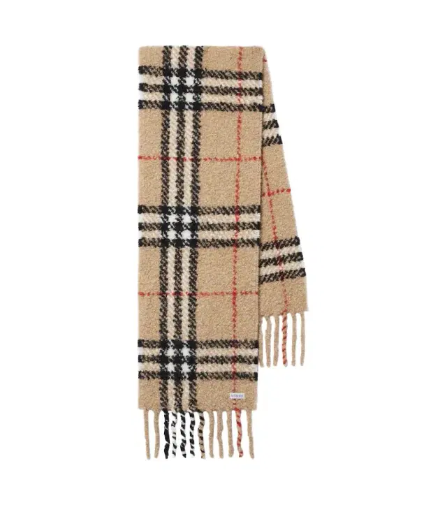 Burberry Check alpaca and wool bouclé scarf