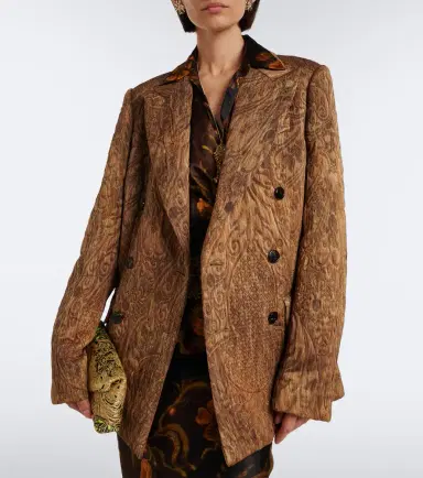 Dries Van Noten Jacquard double-breasted jacket | Thumbnail 3