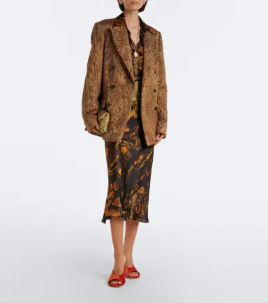 Dries Van Noten Jacquard double-breasted jacket | Thumbnail 6