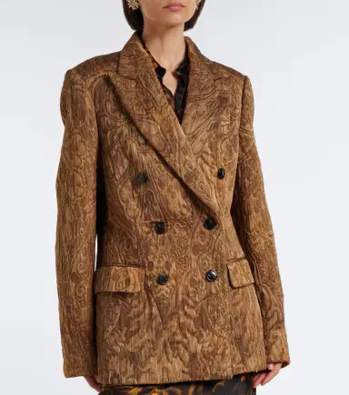 Dries Van Noten Jacquard double-breasted jacket | Thumbnail 7