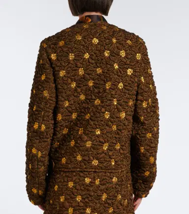 Dries Van Noten Embellished floral cloqué jacket | Thumbnail 2