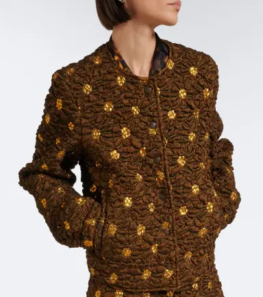 Dries Van Noten Embellished floral cloqué jacket | Thumbnail 5