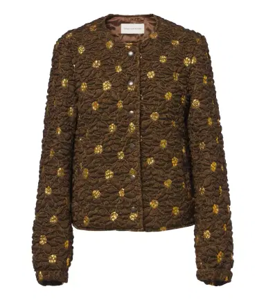 Dries Van Noten Embellished floral cloqué jacket | Thumbnail 1