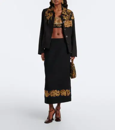 Dries Van Noten Embroidered cotton bandeau top | Thumbnail 2