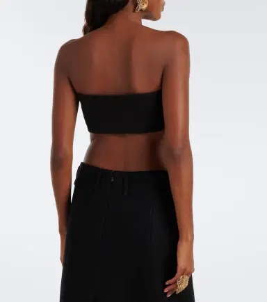 Dries Van Noten Embroidered cotton bandeau top | Thumbnail 3