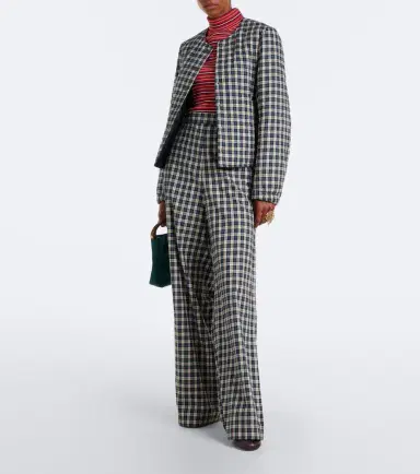 Dries Van Noten Checked quilted cotton-blend jacket | Thumbnail 2