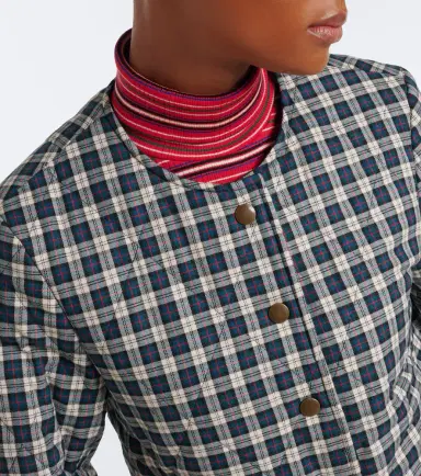 Dries Van Noten Checked quilted cotton-blend jacket | Thumbnail 7