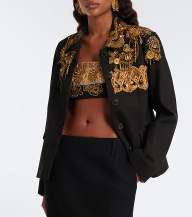 Dries Van Noten Embellished cotton jacket | Thumbnail 4