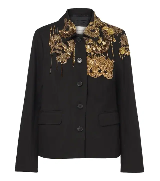 Dries Van Noten Embellished cotton jacket