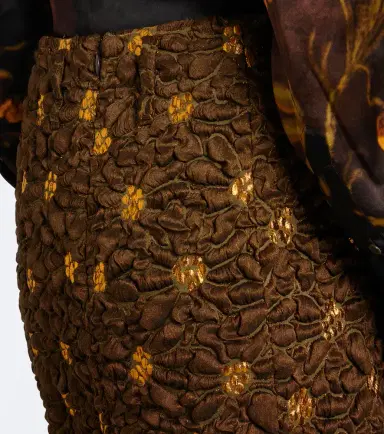 Dries Van Noten Embellished floral cloqué midi skirt | Thumbnail 2