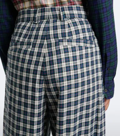 Dries Van Noten Checked cotton flannel wide-leg pants | Thumbnail 5