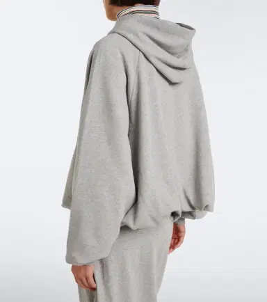 Dries Van Noten Draped cotton jersey hoodie | Thumbnail 3