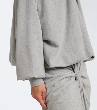 Dries Van Noten Draped cotton jersey hoodie | Thumbnail 5