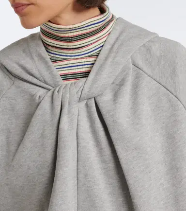 Dries Van Noten Draped cotton jersey hoodie | Thumbnail 6