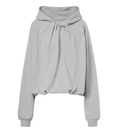 Dries Van Noten Draped cotton jersey hoodie | Thumbnail 1